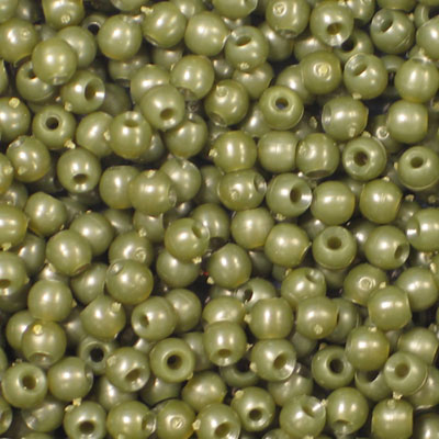 5MM GREEN (PLASTIC) SHOCK BEADS 1 PACK OF 50 (approx)