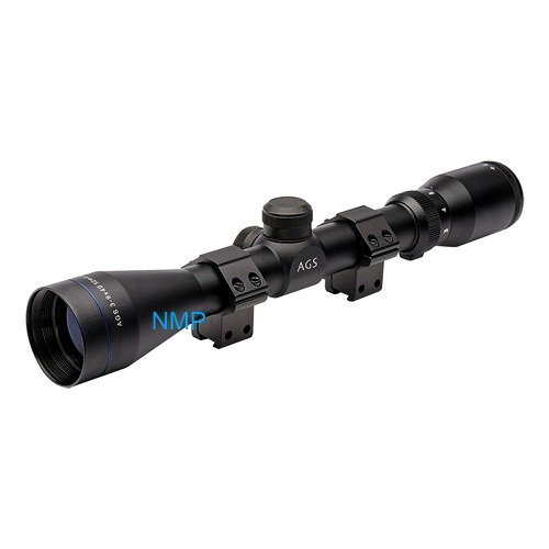 AGS Cobalt Rifle Scope Half Mil Dot Reticle 3-9x40 with 3/8" Double Screw Match Mounts