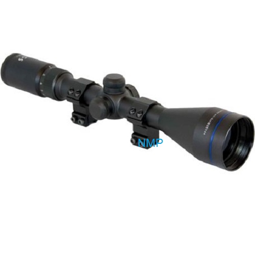 AGS Cobalt Rifle Scope with Red Green Illuminated Mil Dot 3 9 x 50IR Reticule and supplied with Match Mounts