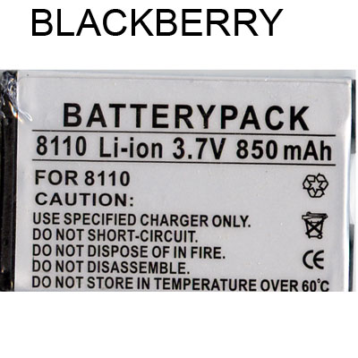 Blackberry Battery on Blackberry 8110  8120  8130 850 Mah Compatible Battery