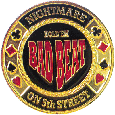 39mm stylish brass coin Poker Card Guards ( Bad Beat Card Guard )