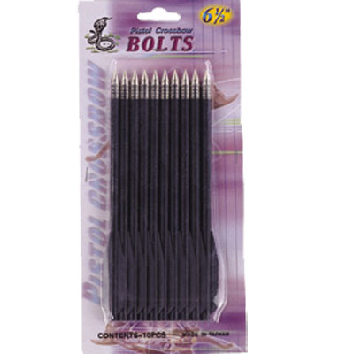 1 Pack of ( 10 ) 6.5" BLACK quality Plastic PISTOL CROSSBOW Bolts (CODE: D-014A-P)