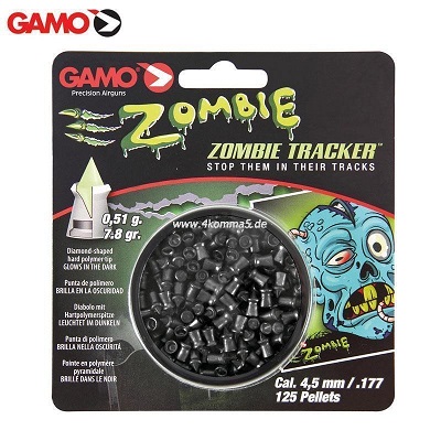 Gamo .177 calibre Zombie Tracker Pellets (125 PER TIN) x 5 tins