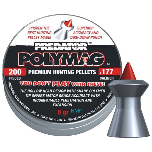 JSB Predator Polymag .177 calibre 4.50mm pellets 8 Grains Tin of 200 x 20 tins