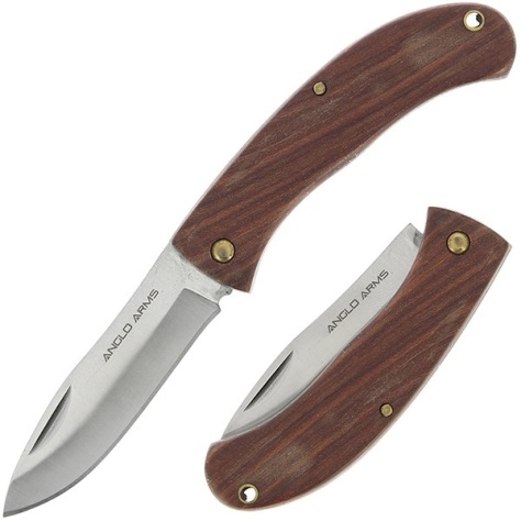 3 inch None Lock Wooden Folding Knives ( Dark Brown 1 )