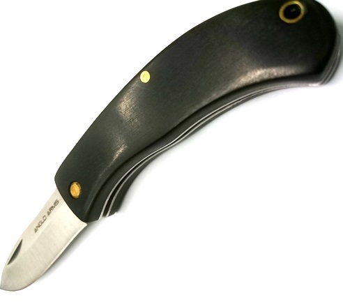 3 inch None Lock Wooden Folding Knives ( Black 4 )