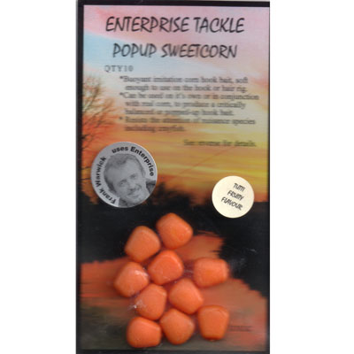 Enterprise Tackle (ARTIFICIAL / IMITATION BAITS:)  Sweetcorn Orange Tutti Fruity Pop Up