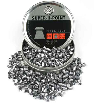 RWS Super H Point .177 calibre 6.9 grain Hollow Point air gun pellets tins of 500 x 10 tins
