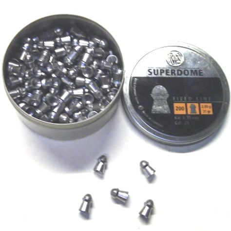 RWS Superdome (.25 Cal 6.35mm) 31 gr air gun pellets tin of 200 x 5 tins