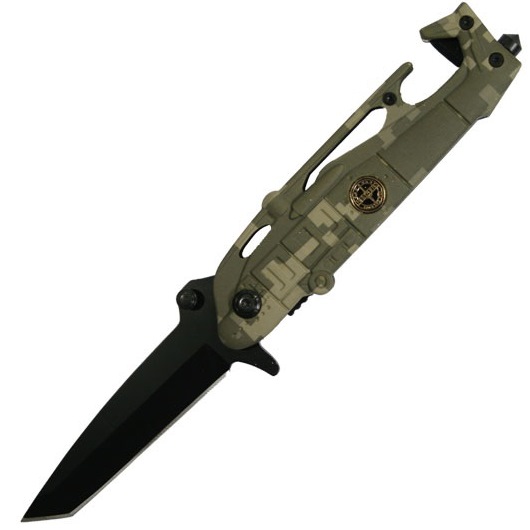 8 inch Lock Knive with Digital Camo Helicopter Handle (TLS20008CA)
