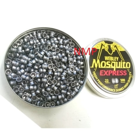 Webley Mosquito Pellets Tin 500 14.35 Grains .22 (5.52 Head) (The Original Mosquito is finally back) x 5 Tins