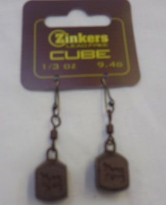 Zinkers Cube Carp Weight 1/3oz - 9.4g