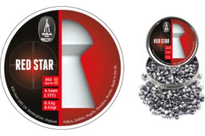 BSA Red Star Medium crowned dome head Pellets available in .22 Tin of 250