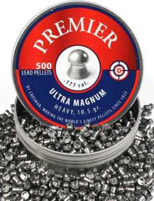 CROSMAN Premier Ultra Magnum Domed Superior Accuracy .177 Calibre 10.5 Grains pellets tin of 500