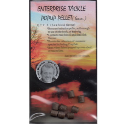 Enterprise Tackle (ARTIFICIAL / IMITATION BAITS:)  Pellet 6mm ( SEAFOOD FLAVOUR ) POPUP