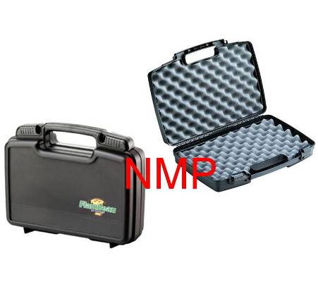 Flambeau Hard Pistol Case Large 17 inch x 11 inch x 3.25 inch Black with sliding lockable latches and full egg shell foam (1711)