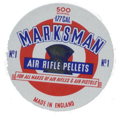 Marksman Round Head Air Rifle Pellets TIN OF 500 CALIBRE .177 x 10 Tins