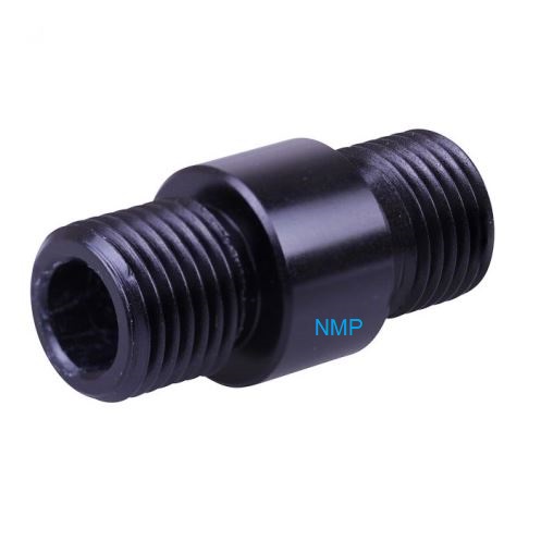 1/2 inch UNF male to 1/2 inch UNF male Silencer Adaptors, Sound moderator Adapters to fit Brocock Atomic, Air Arms TX200HC, S510 & others Black Alloy Made in UK ( AGM ADD 24 )