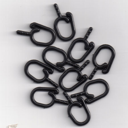 BACK LEAD CLIPS ( STANDARD ) FOR MAKING BACK LEADS WITH MOULD ( BLACK ) (made in uk)
