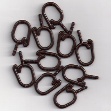 BACK LEAD CLIPS ( STANDARD ) FOR MAKING BACK LEADS WITH MOULD ( BROWN ) (made in uk)
